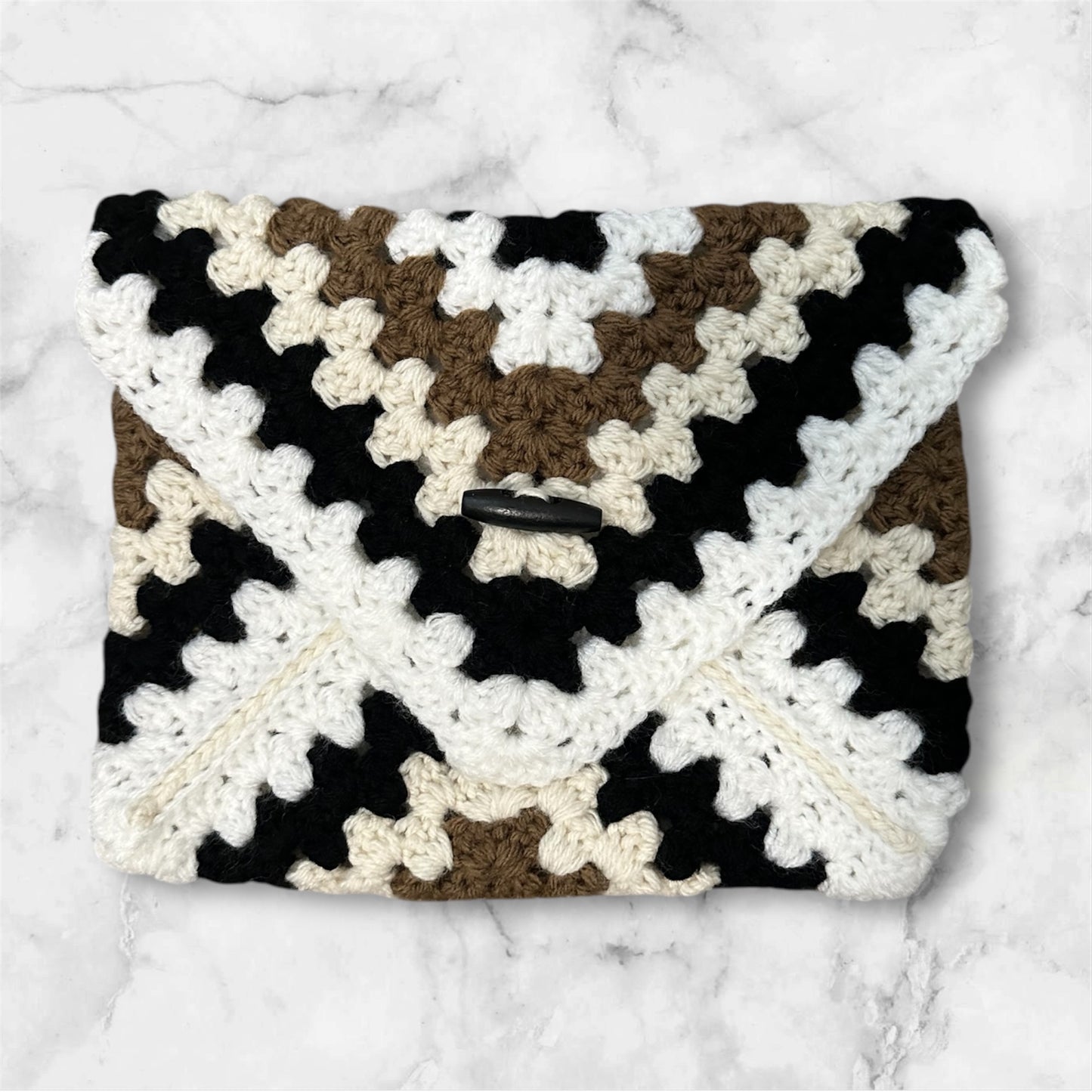 Multicolor Book/iPad Pouch (Black, Brown, Cream)