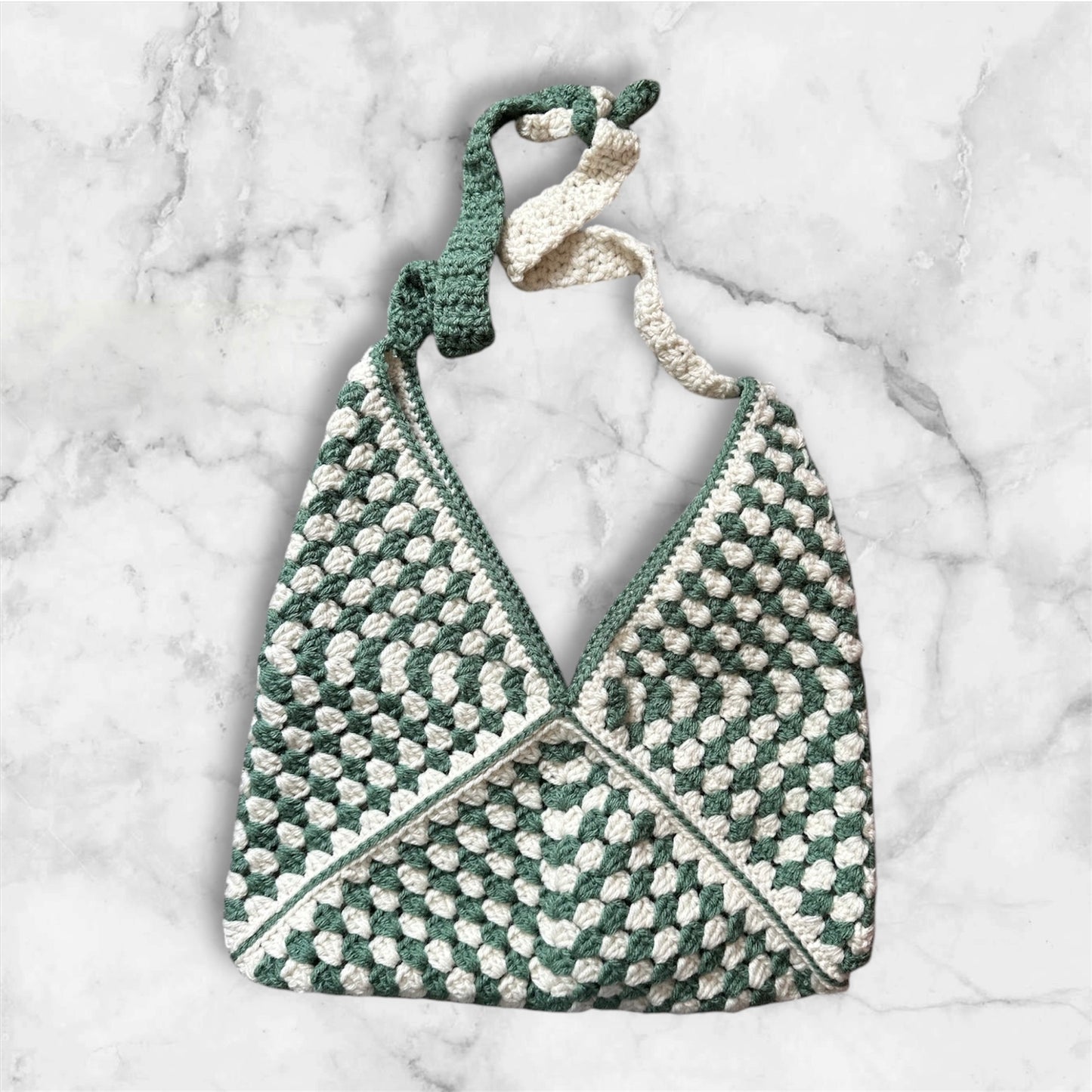 Green & Beige Tote Bag